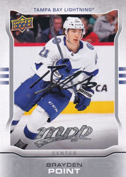 insert karta BRAYDEN POINT 24-25 MVP 10th Anniversary Silver Script číslo MR-28